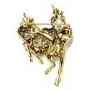 Horse Alloy Brooches for Backpack Clothes JEWB-L026-06AG-2