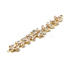 Shiny Flower Rhinestone Trim FIND-WH0050-25-3