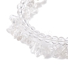 Chip & Round Natural Quartz Crystal Beaded Stretch Bracelets BJEW-JB10189-01-4