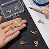8Pcs Brass Micro Pave Cubic Zirconia Pendants KK-BBC0014-40-3