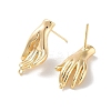 Brass Stud Earring Findings KK-E107-10G-2