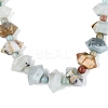 Natural Flower Amazonite Round & Cone Beaded Necklaces NJEW-N064-03J-3