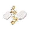 Ocean Natural Baroque Keshi Pearl and Brass Micro Pave Cubic Zirconia European Dangle Charms PALLOY-JF05769-2
