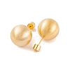 Round Ball Drawbench Brass Ear False Plugs for Women EJEW-G391-24A-G-3
