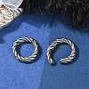 Twisted Ring 316 Surgical Stainless Steel Hoop Nose Rings EJEW-G416-19E-AS-3