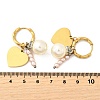 304 Stainless Steel Plastic Imitation Pearl Hoop Earrings EJEW-D308-06PG-3