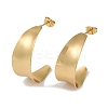 PVD Vacuum Plating 201 Stainless Steel C-Shaped Stud Earrings LS-EJEW-I309-25G-1