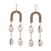 Natural Cowrie Shell Dangle Earrings EJEW-JE06344-2