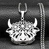 201 Stainless Steel Pendant Necklaces NJEW-C066-16P-1