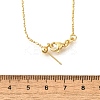 Brass Column Ball Chain Adjustable Slider Necklaces NJEW-E157-04G-5
