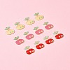 12Pcs 3 Colors Light Gold Plated Alloy Enamel Pendants FIND-FS0002-83-9
