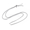 Tarnish Resistant Adjustable 304 Stainless Steel Round Snake Chains Slider Necklaces Making NJEW-L156-004P-02-1