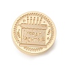 Golden Tone Wax Seal Brass Stamp Heads AJEW-U008-02G-07-2