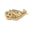 Brass Micro Pave Cubic Zirconia Pendants KK-Z115-10G-2
