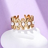 Stainless Steel Adjustable Cuff Rings for Women RJEW-B126-02G-2