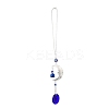 Evil Eye Alloy Lampwork Pendant Decorations LS-HJEW-M005-02B-AS-1