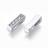 Alloy Initial Slide Charms with Grade A Rhinestones ALRI-R032-I-FF-2