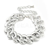 Chunky CCB Plastic Curb/Cable Chain Necklaces for Women NJEW-K261-01B-P-1-2