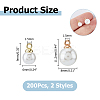 200Pcs 2 Styles ABS Plastic Imitation Pearl Pendants SACR-HS0001-02-2