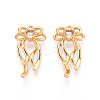 Brass Pave Clear Cubic Zirconia Pendants KK-T074-100B-G-1