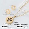 304 Stainless Steel Pendant Necklace & Stud Earrings Set for Women PZ6916-2-1