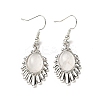 Natural Quartz Crystal Teardrop Dangle Earrings EJEW-K246-01P-03-3