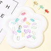 50Pcs Transparent Spray Painted Glass Beads GLAA-FS0002-06G-8
