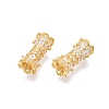 925 Sterling Silver Micro Pave Cubic Zirconia Screw Clasps STER-T007-91G-1
