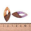 Opaque Resin and Walnut Wood Pendants RESI-T060-06M-3