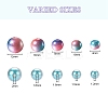 497Pcs 5 Style Rainbow ABS Plastic Imitation Pearl Beads OACR-YW0001-07A-3