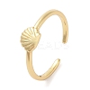 Shell Shape Brass Open Cuff Rings LS-KK-K384-04G-1