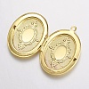 Brass Locket Pendants KK-N0116-054G-4