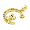 Brass Micro Pave Clear Cubic Zirconia Pendants FIND-Z044-03K-2
