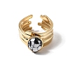 304 Stainless Steel Open Cuff Rings for Women RJEW-K258-17A-G-4