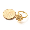 Flower Rotatable Finger Ring for Women RJEW-U035-01G-01-2