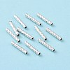 925 Sterling Silver Tube Beads STER-D035-11S-2