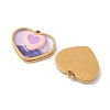 304 Stainless Steel Enamel Pendants STAS-U057-25G-2