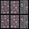 6 Sheets 3 Styles Acrylic Rhinestone Face Body Stickers AJEW-SP0002-68B-1