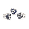 Natural Lapis Lazuli Adjustable Rings RJEW-P043-03P-13-1