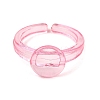Children's Transparent Plastic Open Cuff Ring Components KY-C022-01A-3