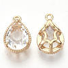 Transparent Glass Pendants GLAA-R212-11D-2