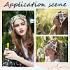 Flower Pattern Acrylic Fibers Knitted Triangle Headscarf AJEW-WH20001-82A-5