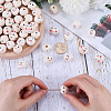 100Pcs 4 Styles Wood European Beads WOOD-GF0002-25-3