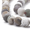 Natural Bamboo Leaf Agate Beads Strands X-G-T106-027-2