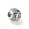 Brass Clear Cubic Zirconia European Beads FIND-M049-01AS-12-2