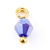 Handmade Faceted Glass Beads Charms X1-PALLOY-JF00636-2