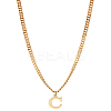 1Pc 304 Stainless Steel Letter Pendant Necklaces NJEW-LP0001-33C-G-1