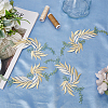 4Pcs 2 Styles Polyester Embroidery Appliques AJEW-GF0008-41-4