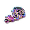 Ion Plating(IP) 201 Stainless Steel Pendants STAS-P312-01MC-3