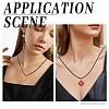 48Pcs 6 Colors Alloy Enamel Flower Pendant Waxed Cord Necklaces NJEW-GO00002-5